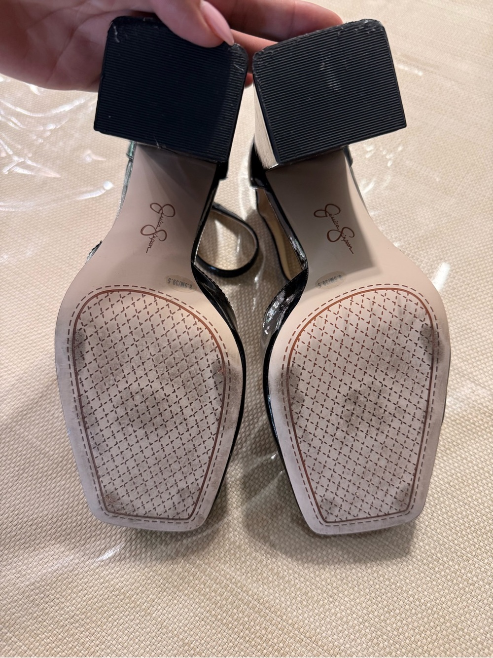 Jessica Simpson Lollah Block Heel Ankle Strap Pumps size 8.5 - Picture 5 of 5